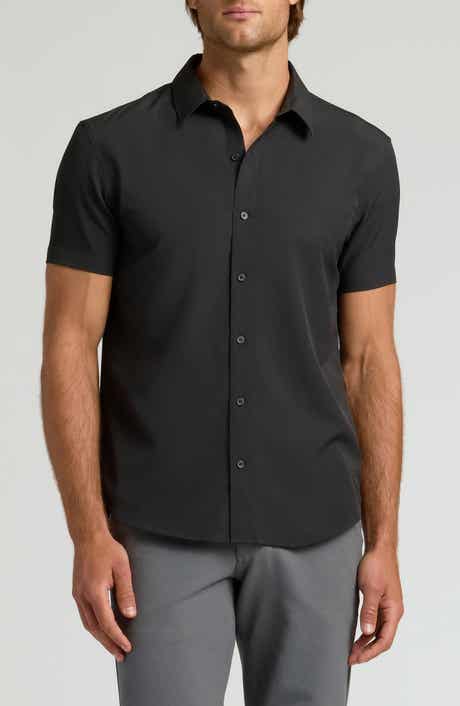 True Classic Slim Fit 4-Way Performance Stretch Short Sleeve Button-Up Shirt