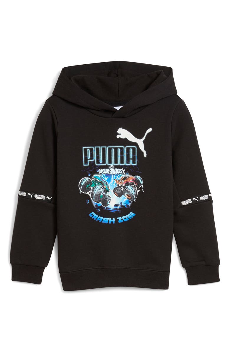 PUMA x Hot Wheels Kids' Cotton Blend Hoodie, Main, color, Puma Black