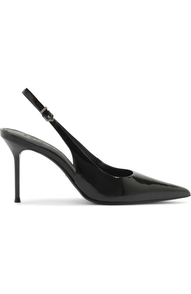 Schutz Paola Slingback Pointed Toe Pump, Alternate, color, Black Patent Leather