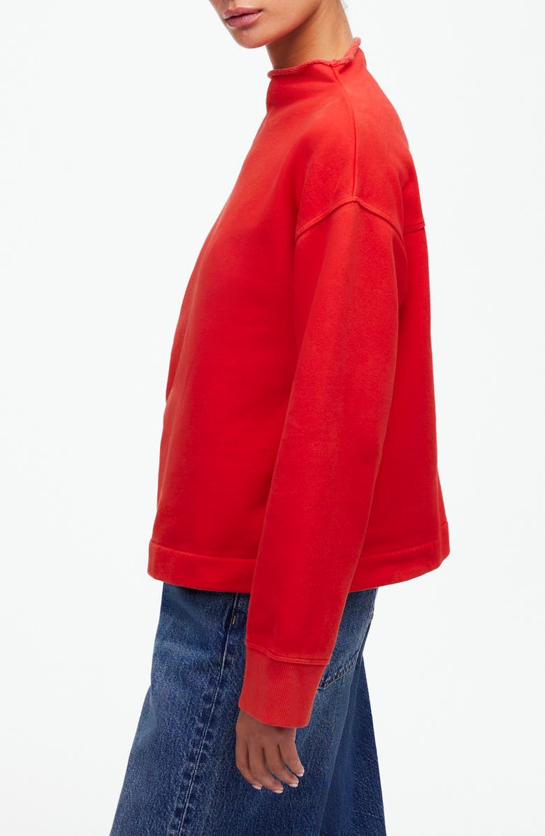 Madewell Funnel Neck Long Sleeve Sweatshirt, Alternate, color, 