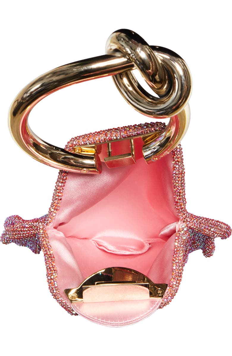 Benedetta Bruzziches Casper Crystal Mesh Clutch, Alternate, color,