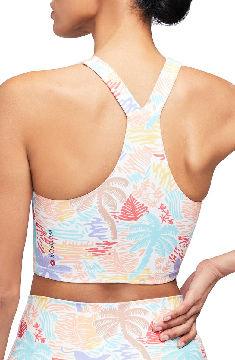 Wildfox Longline Racerback Sports Bra, Alternate, color,
