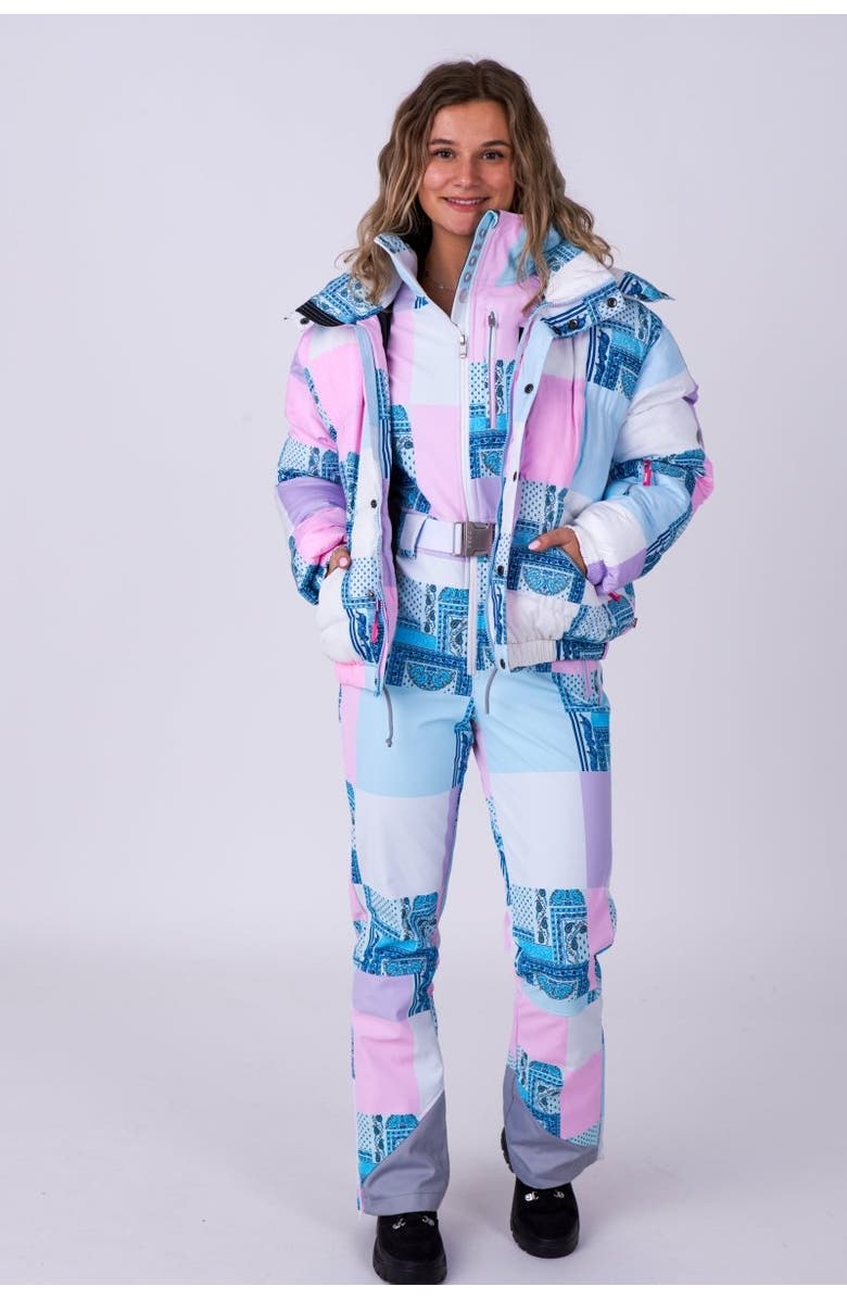 OOSC Chic Puffer Jacket -Patchwork, Alternate, color, 