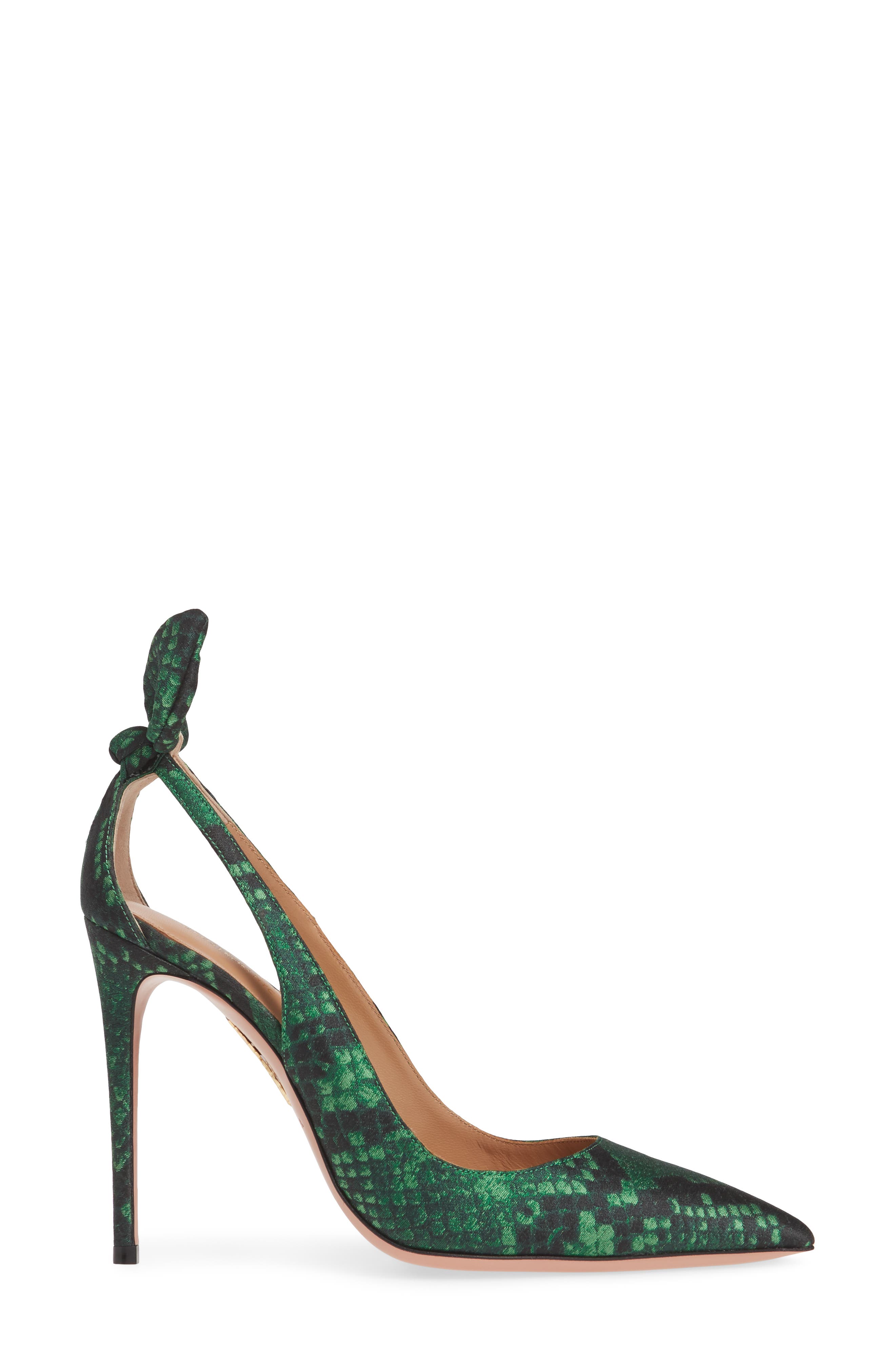 Aquazzura Deneuve Snake Print Pointed Toe Pump, Alternate, color, 