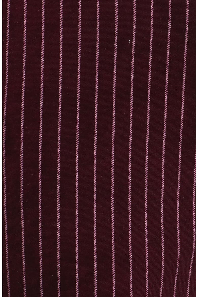Velour Ankle Trousers, Alternate, color, RED TANNIN DOTTED STRIPE