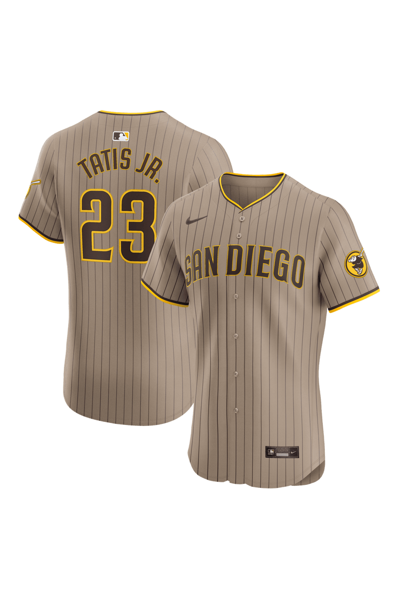 Men's Nike Fernando Tatis Jr. Sand San Diego Padres Alternate Elite Player Jersey, Main, color, Khaki