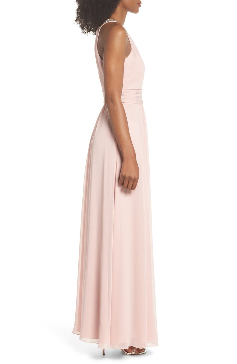 Eliza J Beaded Halter Gown, Alternate, color, 