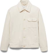 MANGO Cotton & Linen Jacket with Pockets