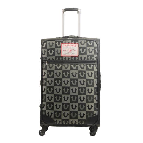 True Religion Soft Sided 31" Expandable, Checkered Spinner Luggage