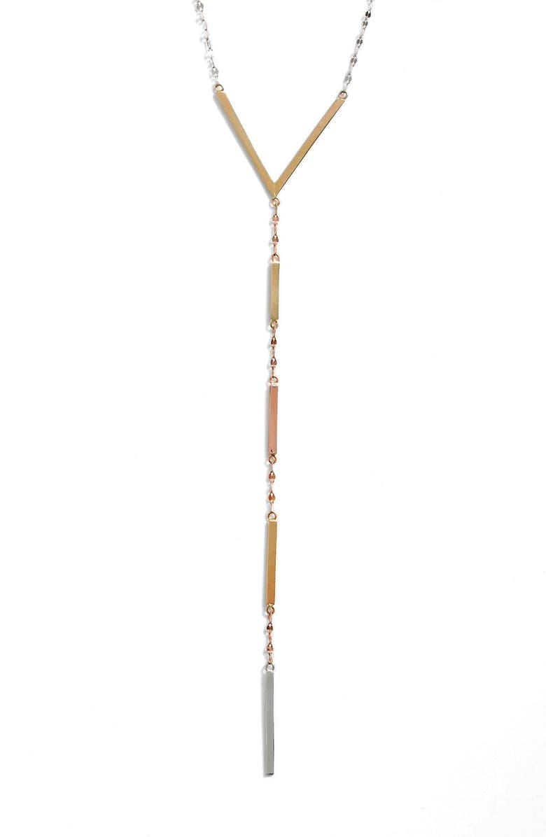 LANA Tri Color Long Lariat Necklace, Alternate, color, 