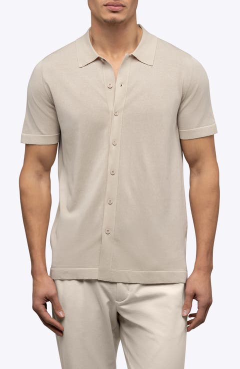 Riviera Cotton Blend Knit Camp Shirt