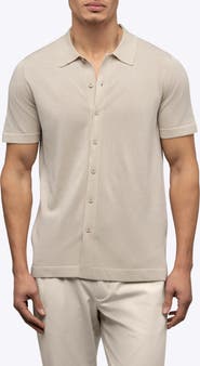 Cuts Riviera Cotton Blend Knit Camp Shirt