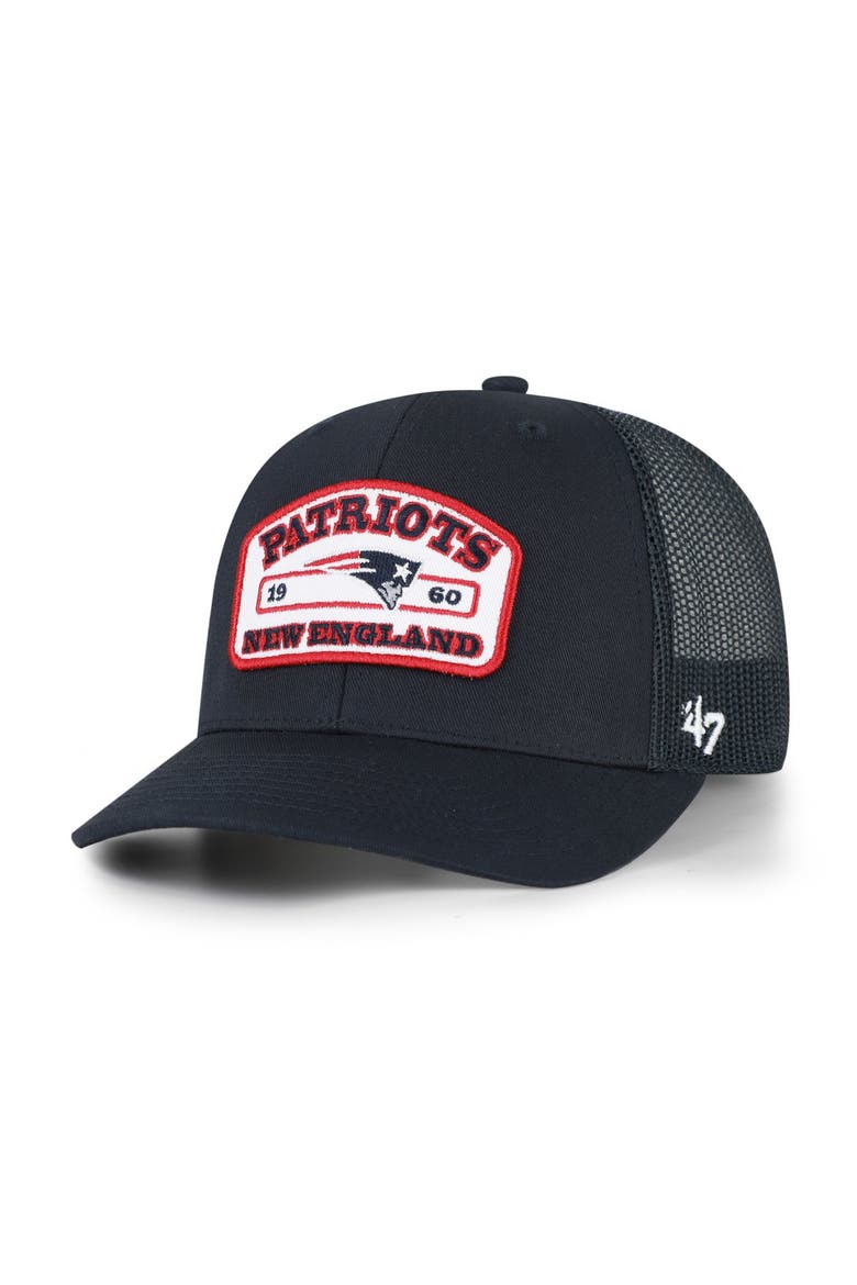 Men's '47 Navy New England Patriots  Roadway Adjustable Trucker Hat, Main, color, Navy