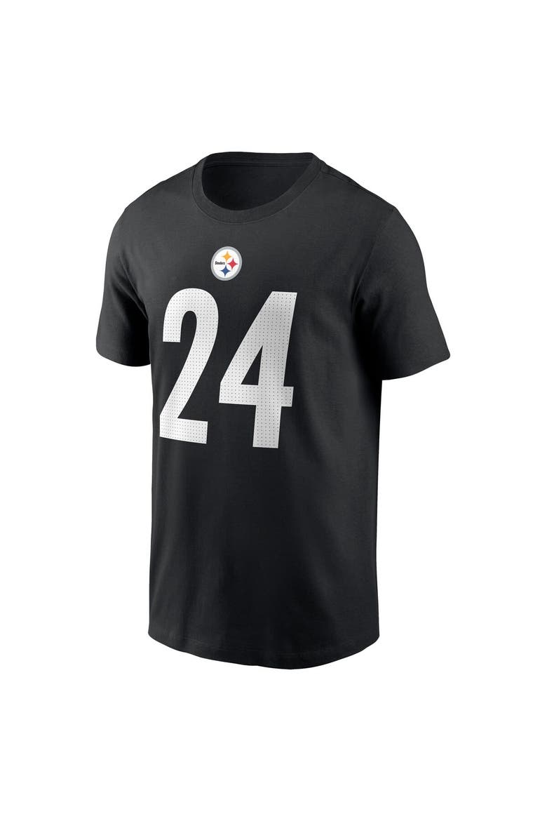 Men's Nike Joey Porter Jr. Black Pittsburgh Steelers 2023 NFL Draft Player Name & Number T-Shirt, Alternate, color, Black