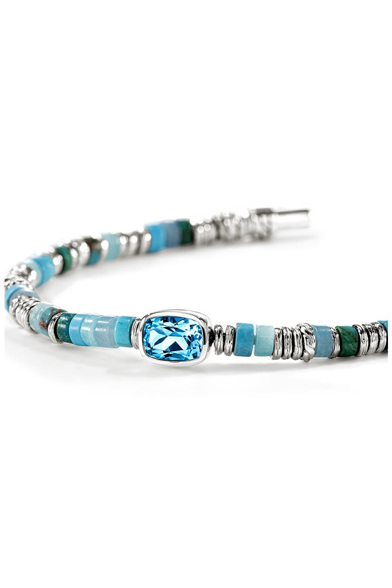 Heishi Bracelet, Alternate, color, SWISS BLUE TOPAZ