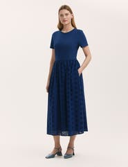 Finery London Brea Embroidered Cotton Rich Midi Dress