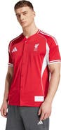 adidas Men's adidas  Red Liverpool Full-Button Baseball Jersey