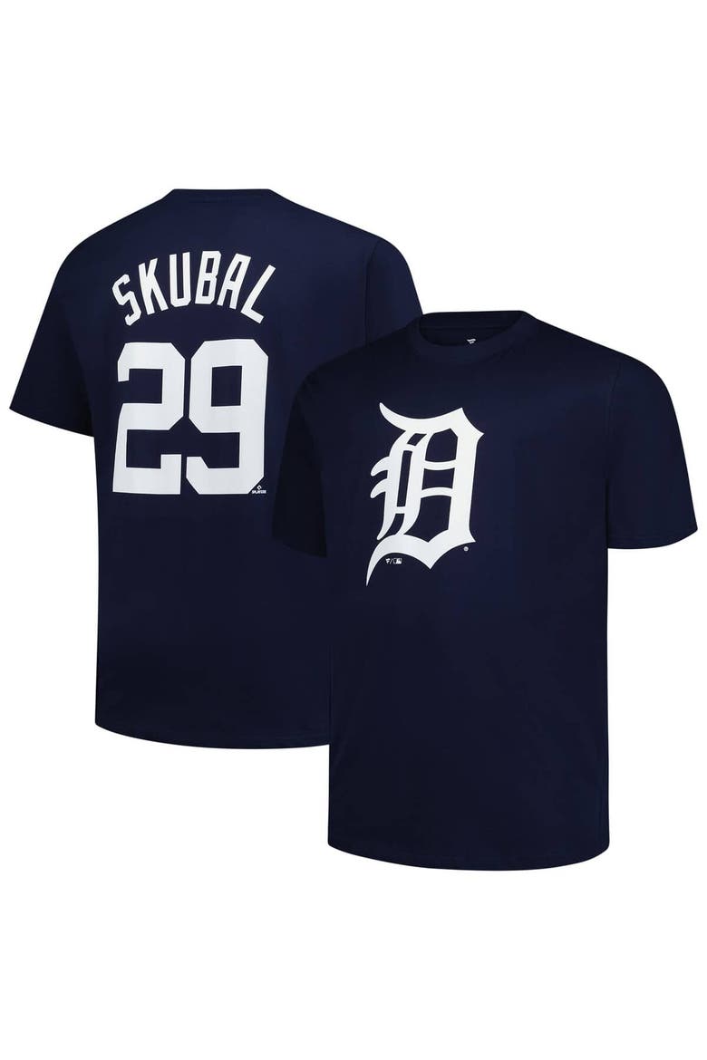 Men's Fanatics Tarik Skubal Navy Detroit Tigers Big & Tall Name & Number T-Shirt, Main, color, Navy