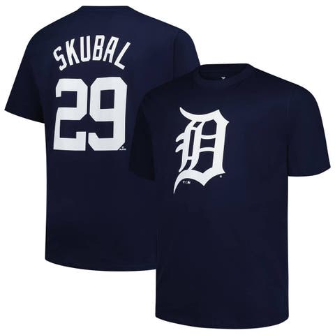 Men's Fanatics Tarik Skubal Navy Detroit Tigers Big & Tall Name & Number T-Shirt