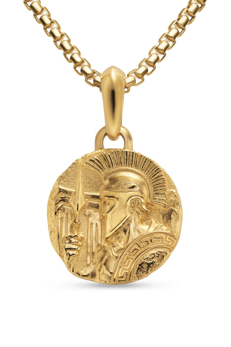 Ares Amulet Enhancer in Sterling Silver or 14K Gold, 24mm, Alternate, color, GOLD