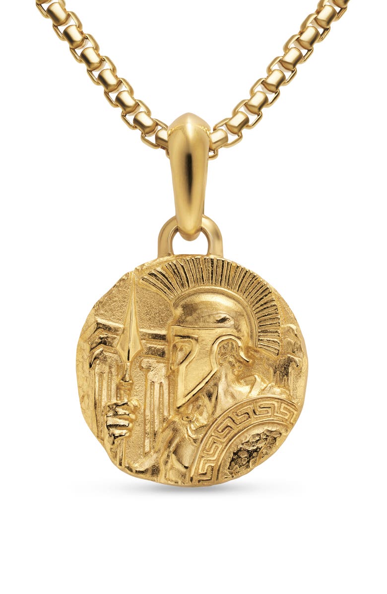 David Yurman Ares Amulet Enhancer in Sterling Silver or 14K Gold, 24mm, Alternate, color, Gold