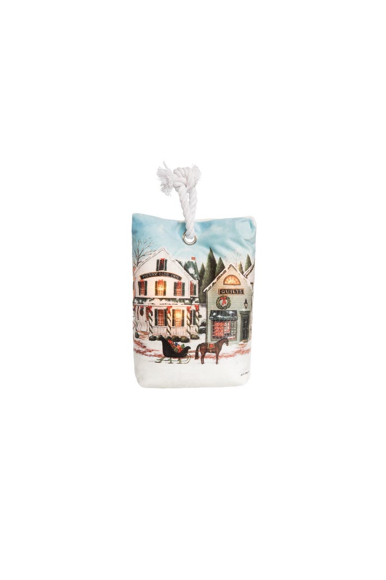 Christmas Village Light-Up LED Doorstop, Main, color, Yellow