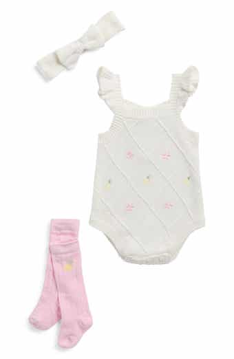 Nicole Miller Knit Bodysuit, Headband & Knee Socks Set