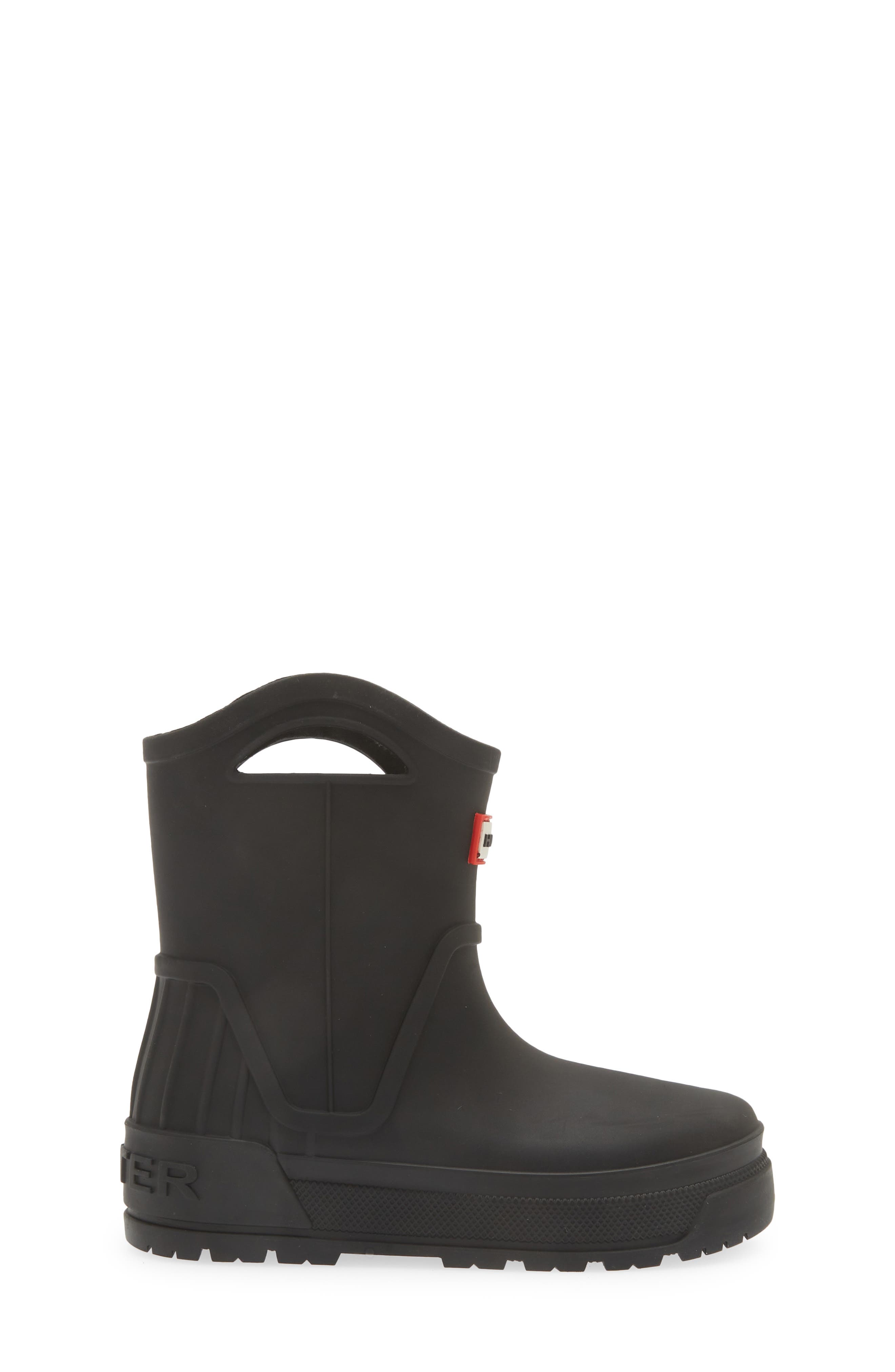 Hunter Kids' Georgey Waterproof Rain Boot, Alternate, color, Black 001