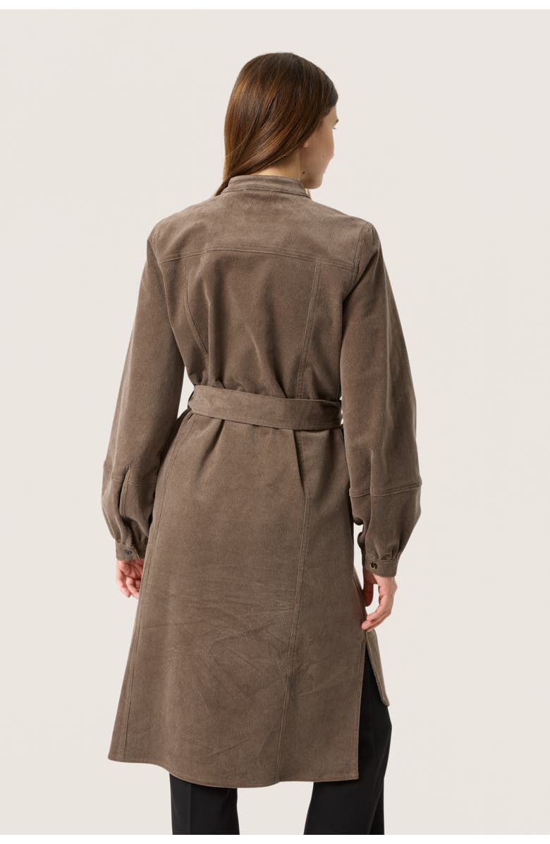 Soaked in Luxury Slhelle Corduroy Knee Length Shirt Dress, Alternate, color, 