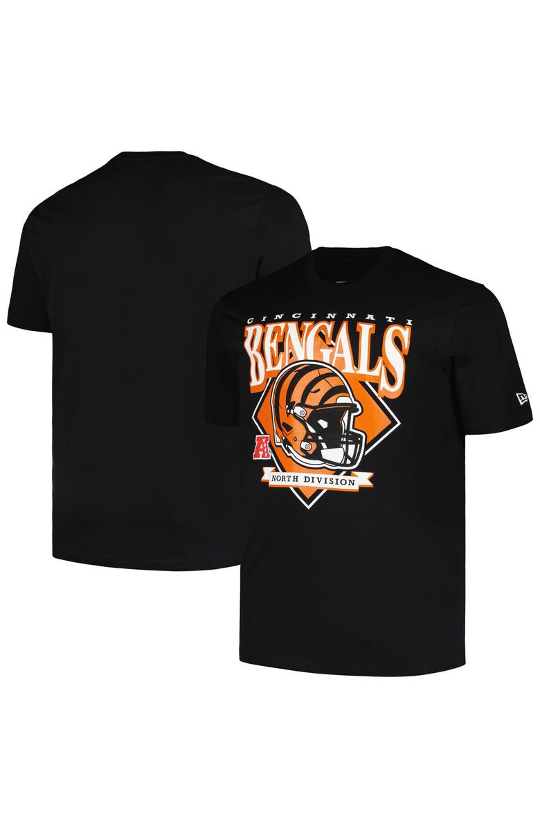New Era Men's New Era Black Cincinnati Bengals Big & Tall Helmet T-Shirt, Main, color,