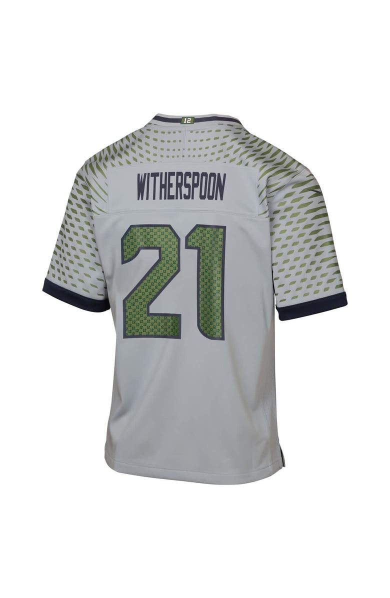 Nike Youth Nike Devon Witherspoon Wolf Gray Seattle Seahawks 2025 Rivalries Collection Game Jersey, Alternate, color, Gray