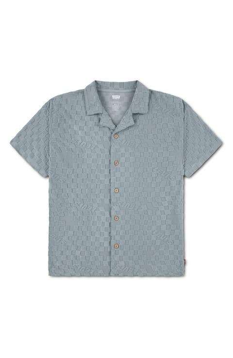 Kids' Check Jacquard Camp Shirt