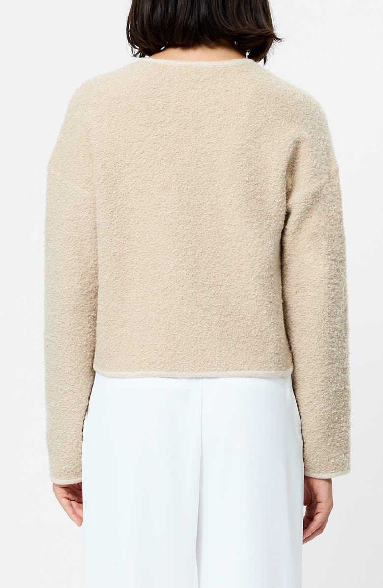 French Connection Effie Bouclé Cardigan, Alternate, color, Oatmeal Melange