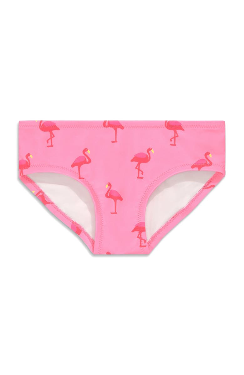 Primary Kids Swim Bikini Bottom In Flamingos, Main, color, Pink Lemonade Flamingos