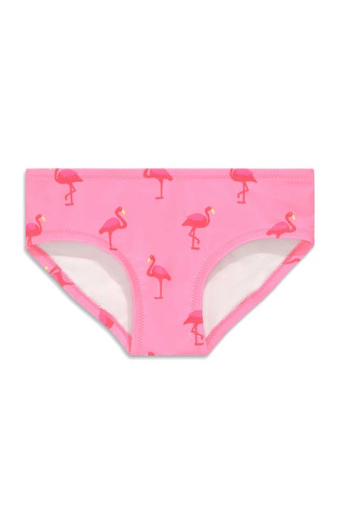 Kids Swim Bikini Bottom In Flamingos (Toddler, Little Kid, Big Kid)