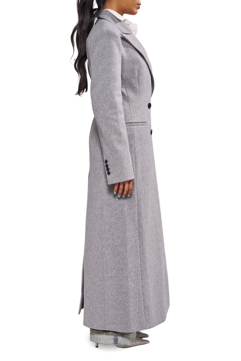 Haloir Double Breasted Trench Coat, Alternate, color, GREY