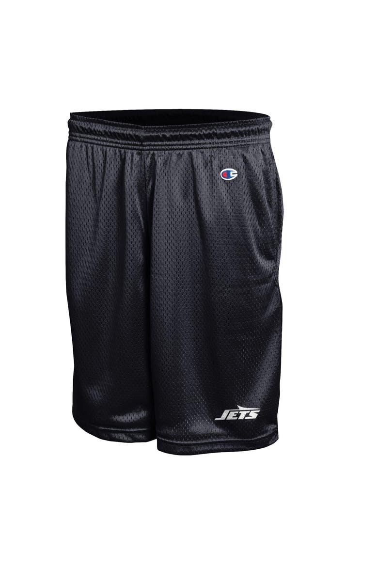 Men's Champion Black New York Jets Classic Mesh Shorts, Alternate, color, Black
