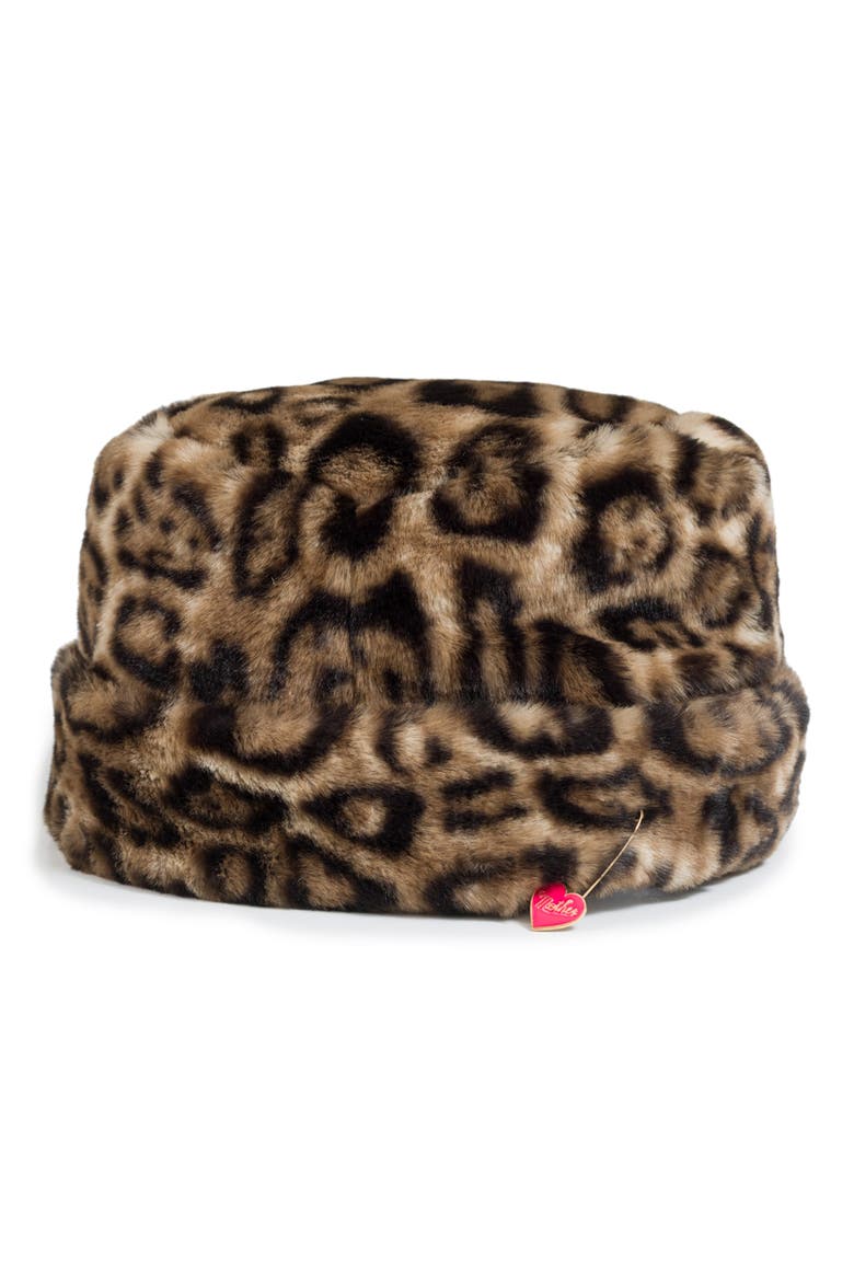 Fuzzy Wuzzy Faux Fur Bucket Hat, Main, color, KITTEN