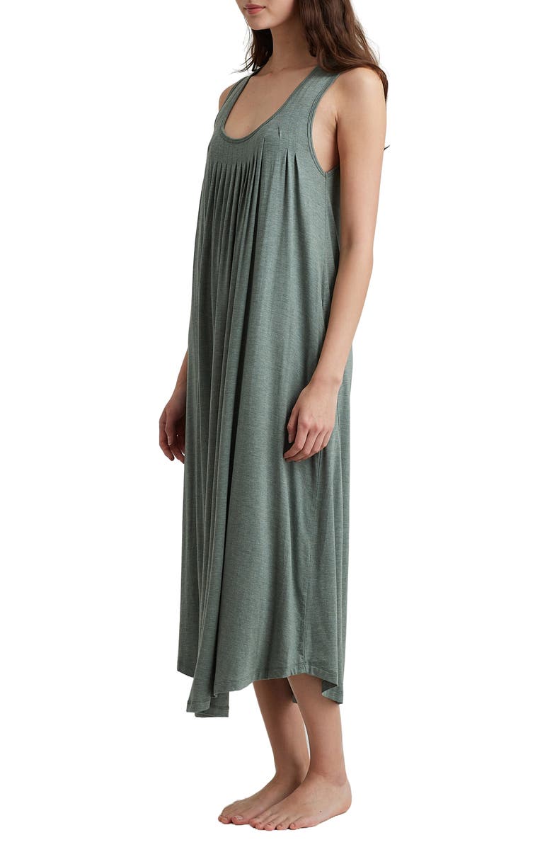 Papinelle Kate Pleated Stretch Modal Nightgown, Alternate, color, Deep Moss
