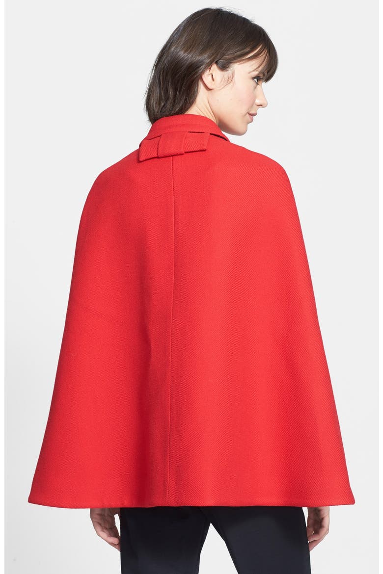wool capelet, Alternate, color, RED