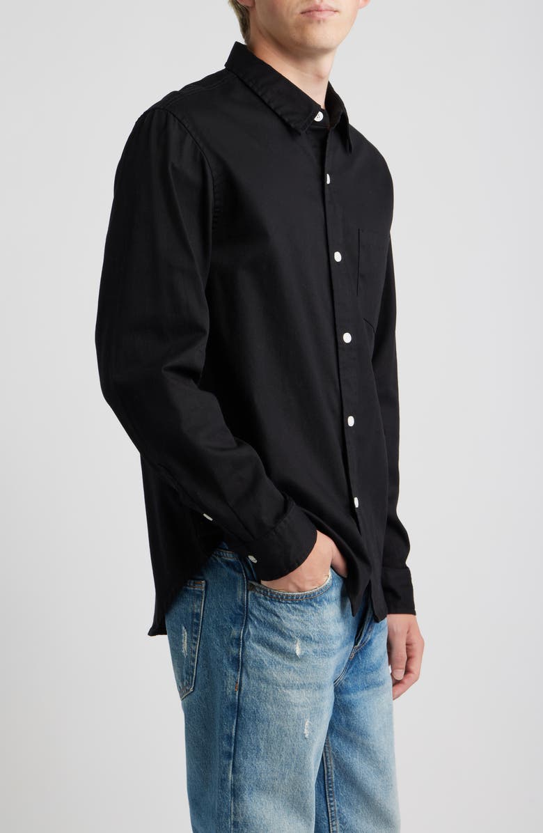 925 Originals Foreman Classic Fit Washed Twill Button-Up Shirt, Alternate, color, Washed Black