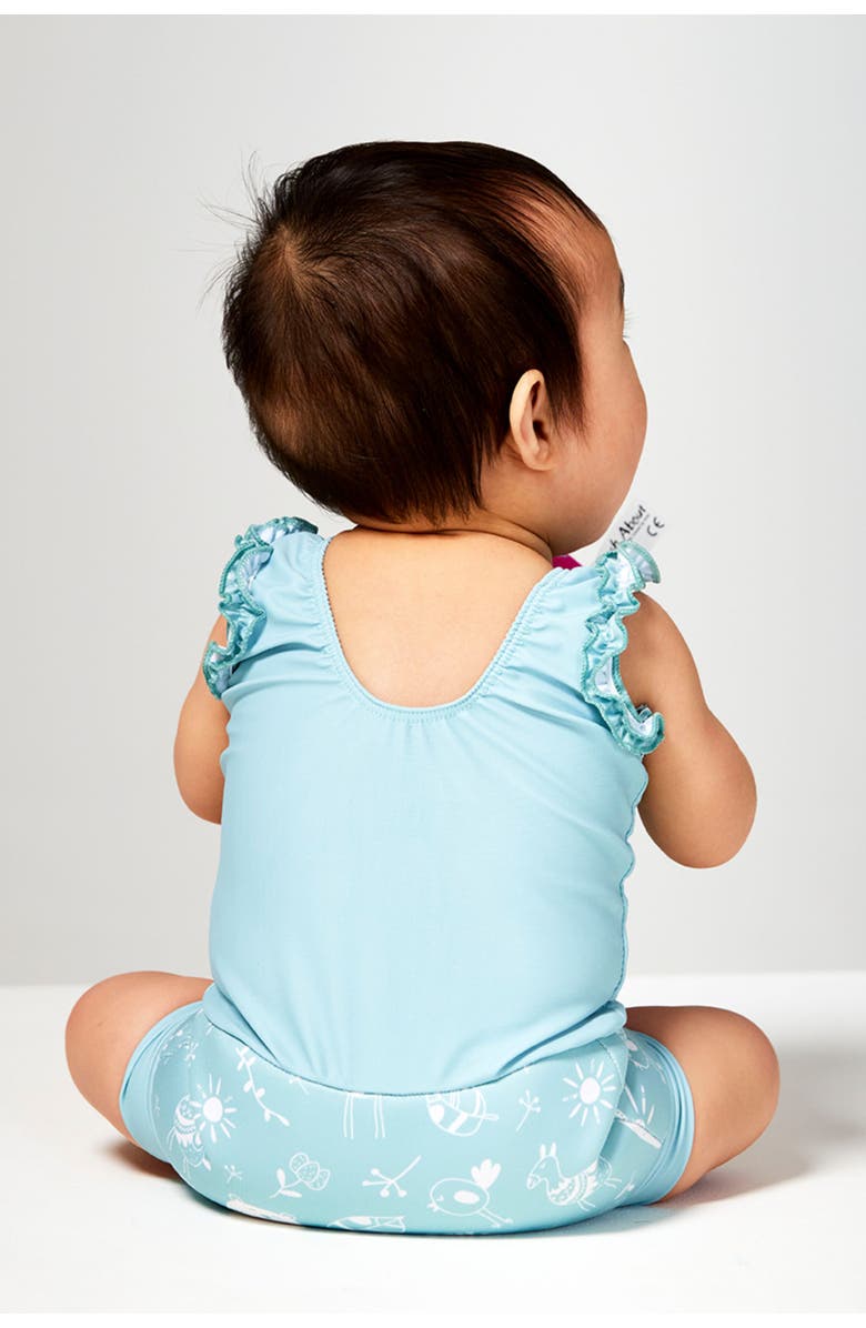 Splash About Happy Nappy Swimsuit with Reusable Swim Diaper, Alternate, color, Sunny Bear