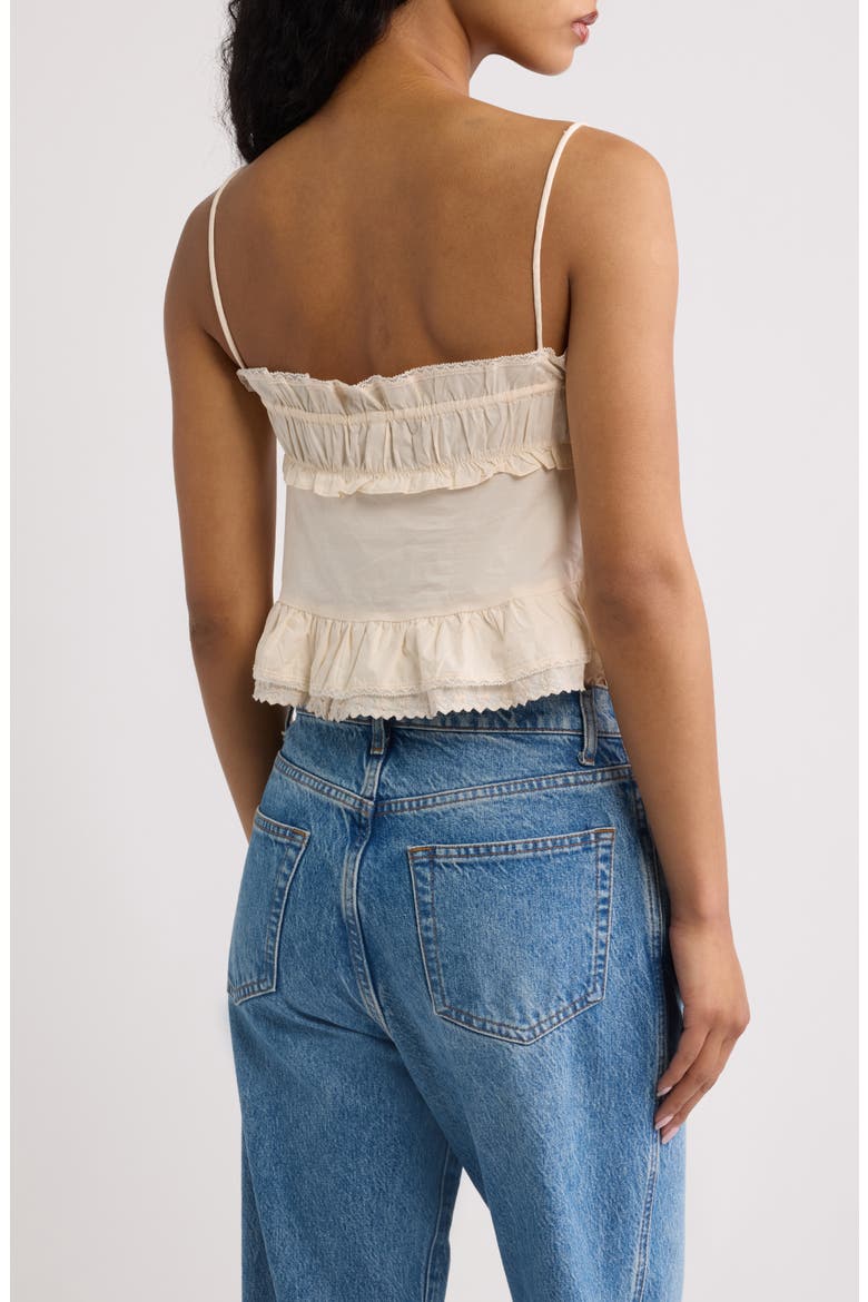 Ramo Ruffle Lace Top, Alternate, color, ECRU
