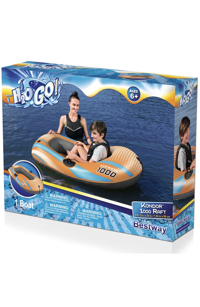 H2OGO! 4'11" x 33" Kondor 1000 Water Inflatable Raft, Alternate, color, Multicolored