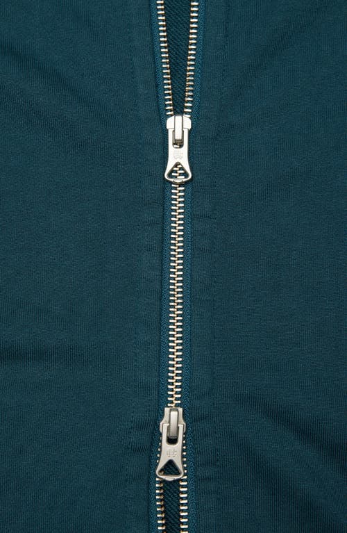 Reigning Champ Midweight Terry Standard Full Zip Hoodie In Green