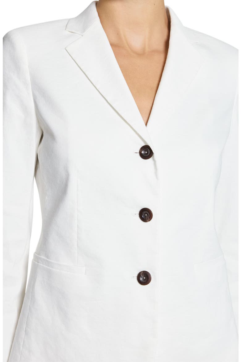 Shrunken Three Button Blazer, Alternate, color, WHITE - 100