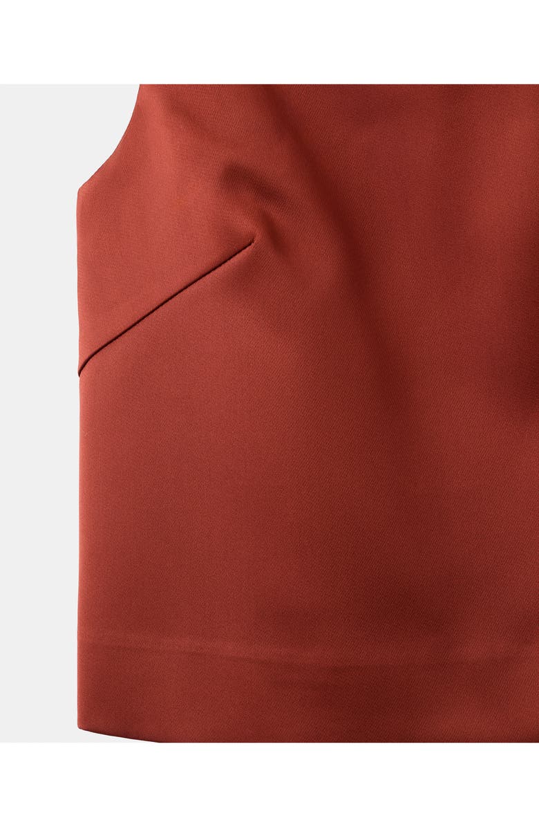 MANGO Jackie-O Bow Back Sleeveless Crop Satin Top, Alternate, color, 