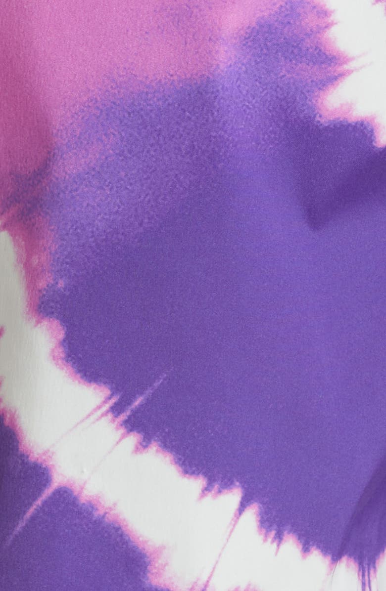 Off-White Sunrise Tie Dye Swim Trunks, Alternate, color, Purple Lime