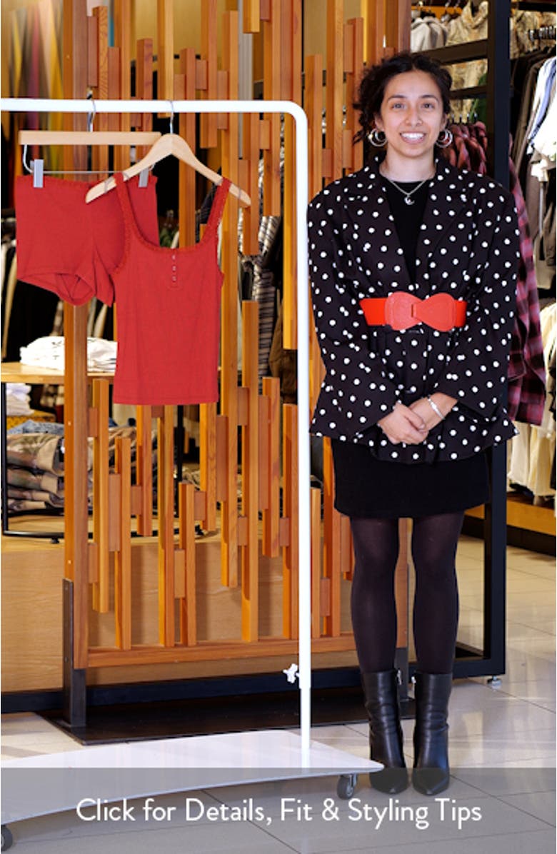 Stretch Cotton Rib & Lace Pajamas, sales video thumbnail