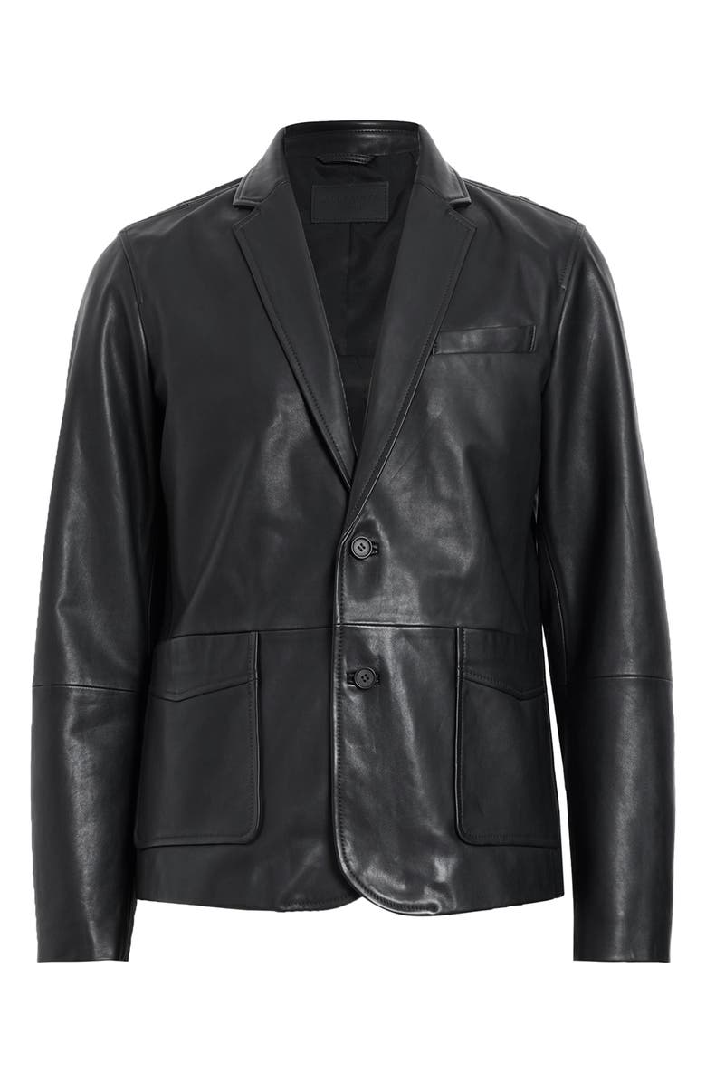 AllSaints Andrius Leather Blazer, Alternate, color,